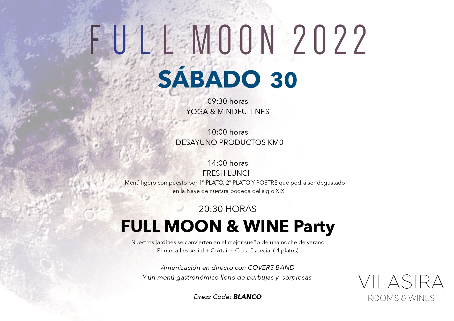 full moon y wine party finca rustica